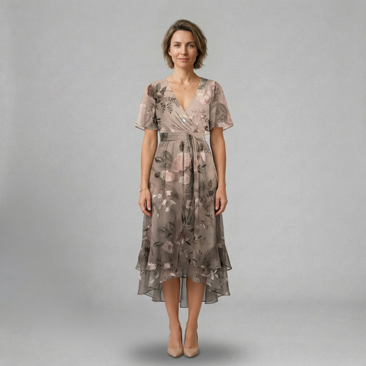 Elara - Elegancka sukienka z dekoltem V