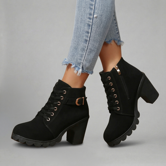 Elira - Botki na obcasie o wyrazistym stylu