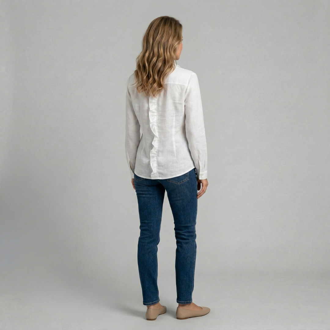 Liora - Elegancka bluzka z falbanką