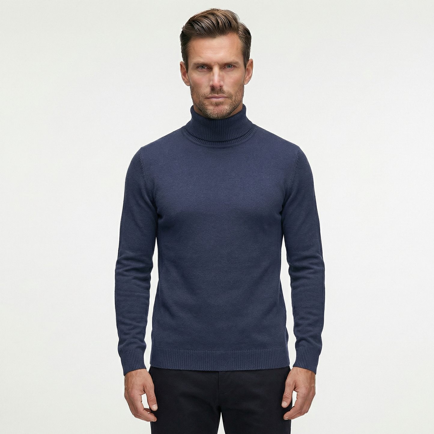 Luksusowy Dopasowany Golf Męski | Elegancki Sweter
