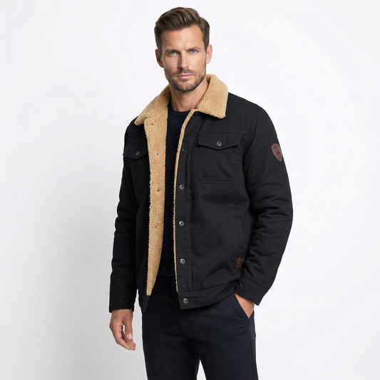 Luksusowa Ocieplana Kurtka Męska z Sherpa | Ciepła Kurtka Casual