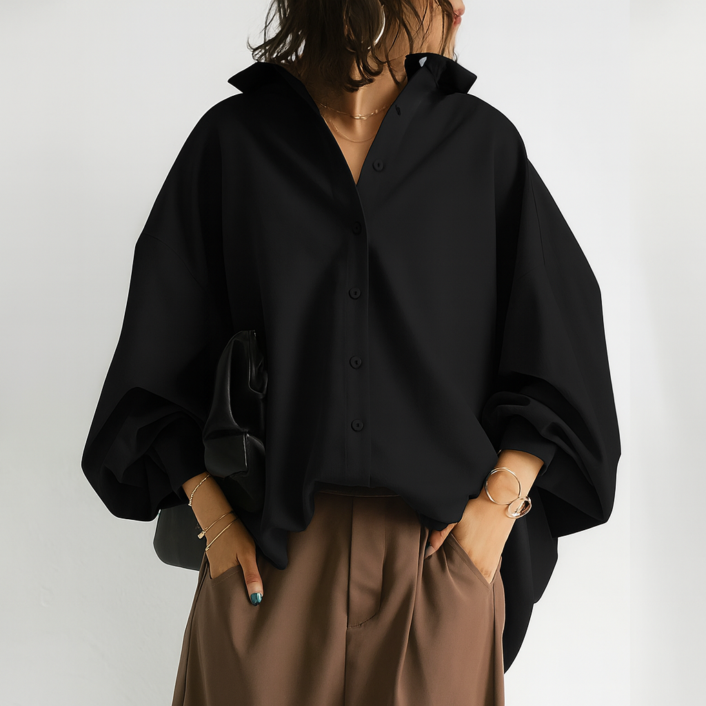 Ania - Elegancka Bluzka Damska Oversize o Wszechstronnym Kroju