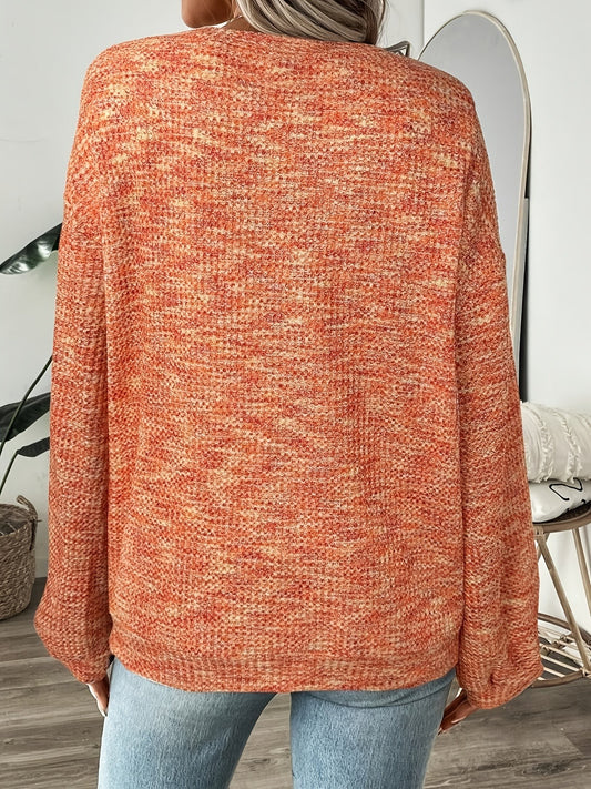 Daria | Sweter w teksturze waflowej