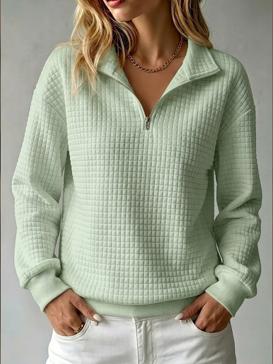 Izabela | Bluza pikowana z zamkiem