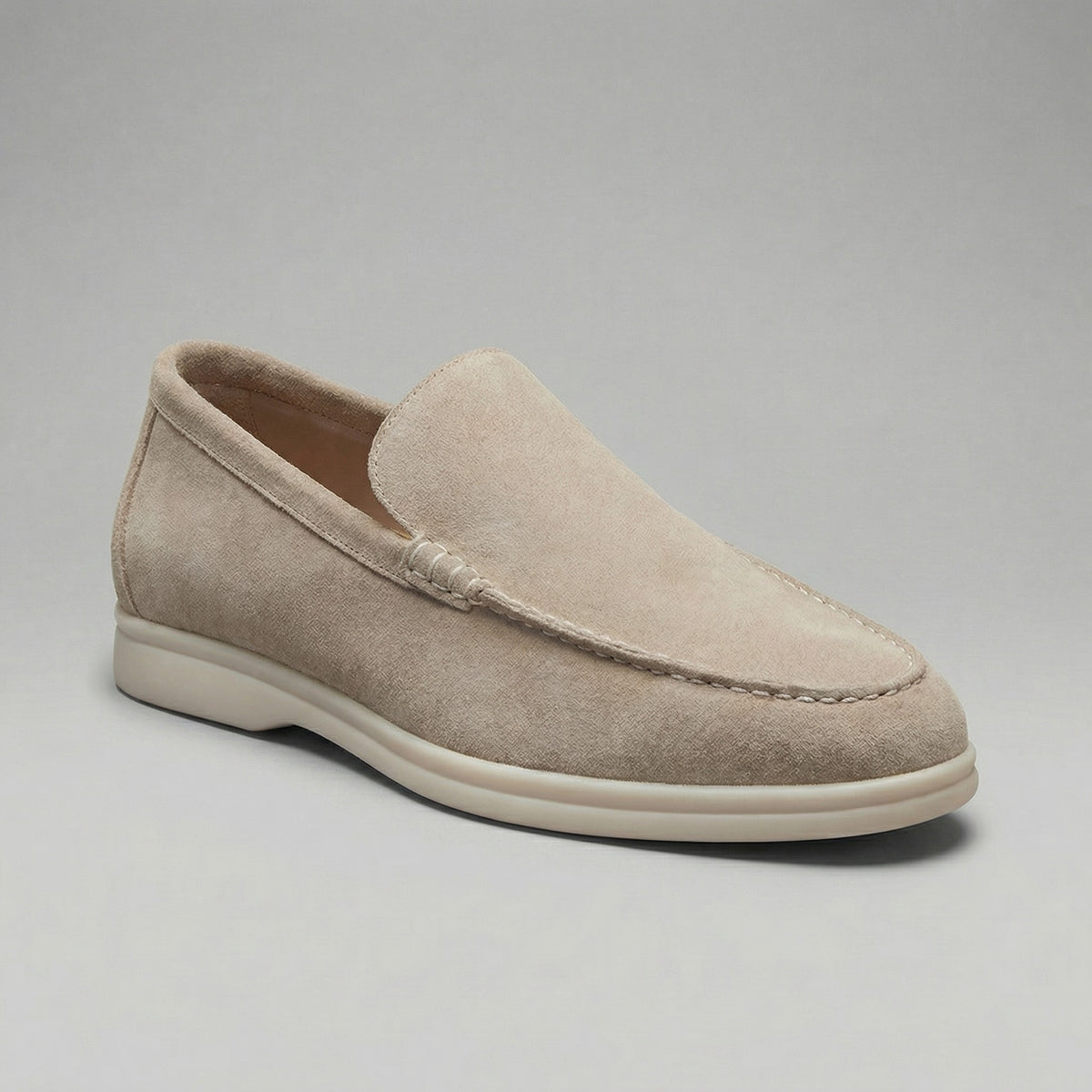 Patrycja | Loafersy ze skóry zamszowej