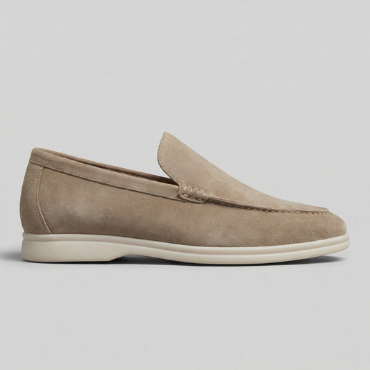 Patrycja | Loafersy ze skóry zamszowej