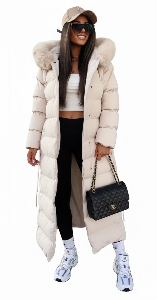 Róża | Lange winterparka met kraag