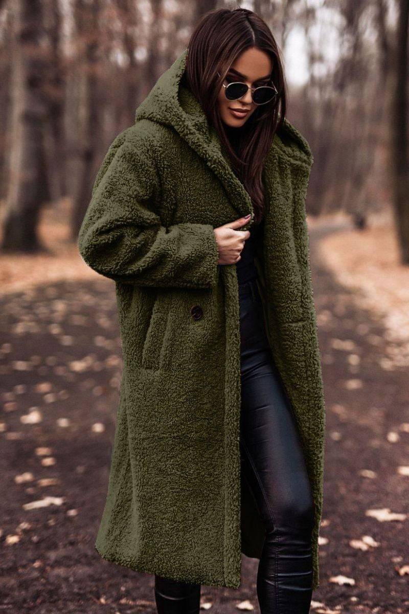 Ruta | Lange oversized jas met textuur