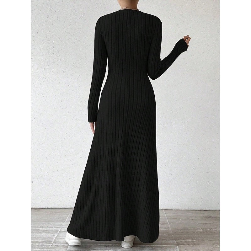 Sonia | Maxi-jurk met ribstructuur