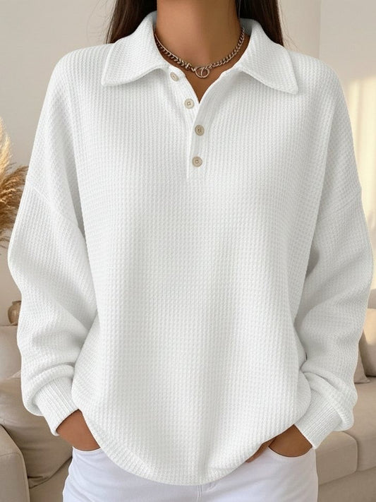 Stella | Sweter polo z guzikami