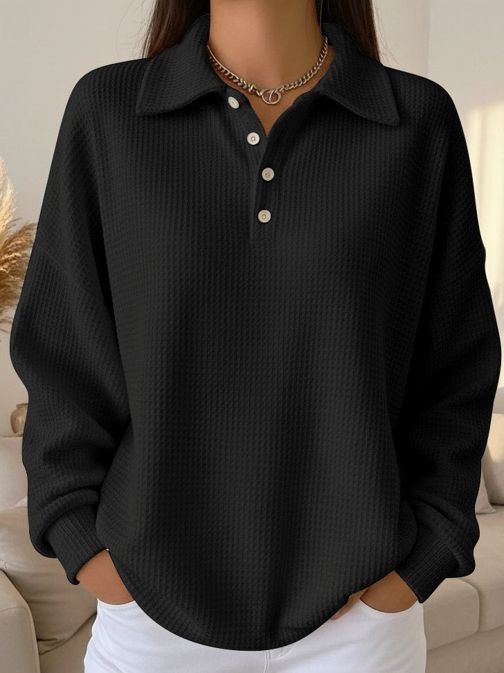 Stella | Sweter polo z guzikami