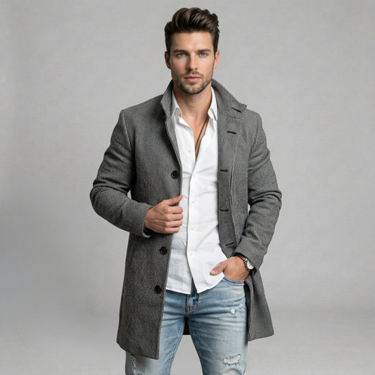 Oskar - Elegancki męski płaszcz o nowoczesnym stylu