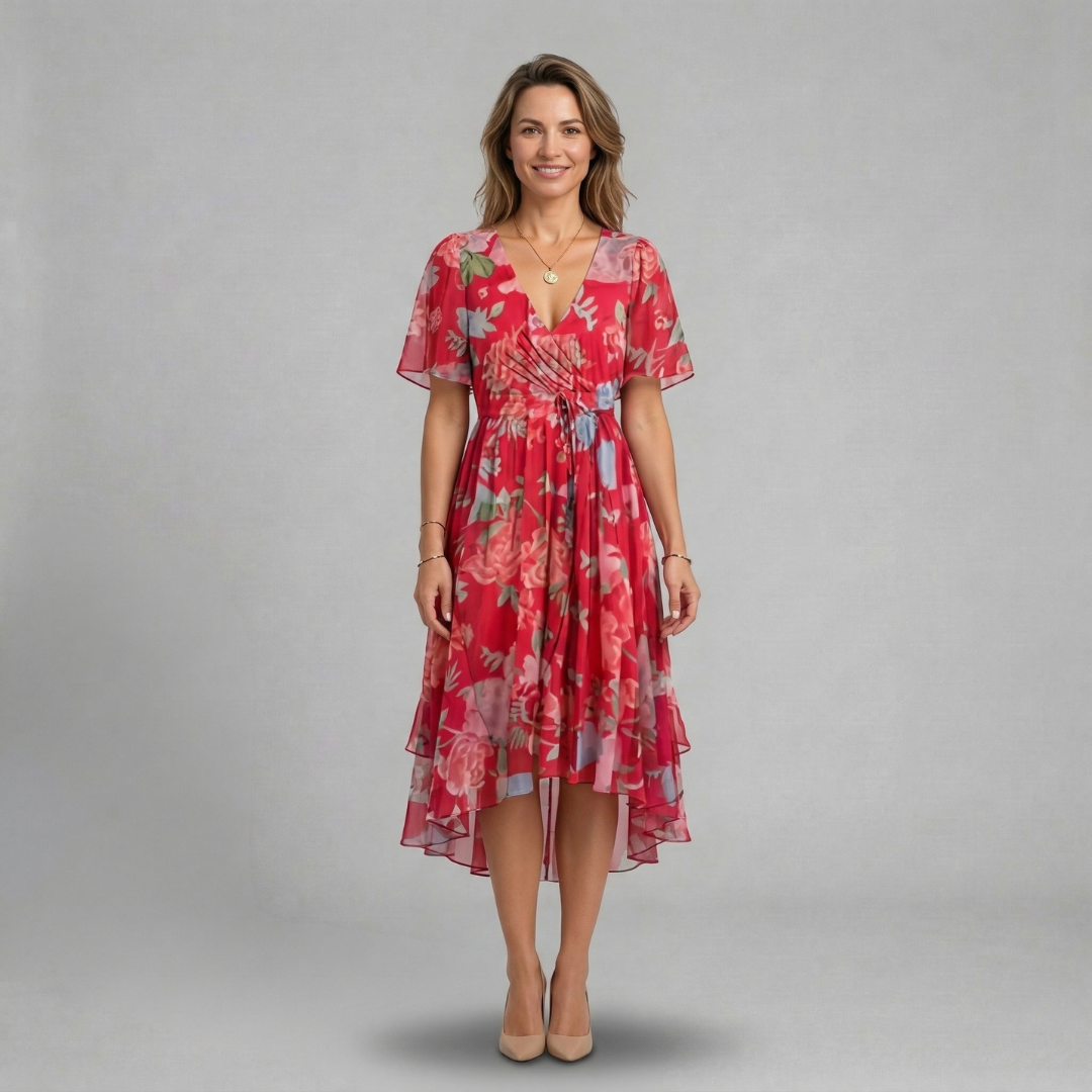 Elara - Elegancka sukienka z dekoltem V