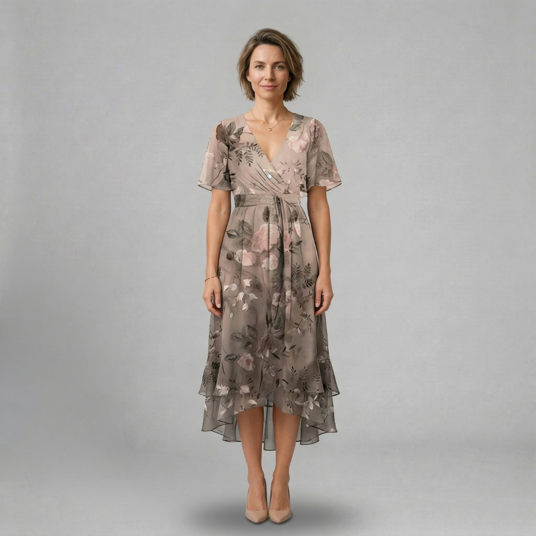 Elara - Elegancka sukienka z dekoltem V