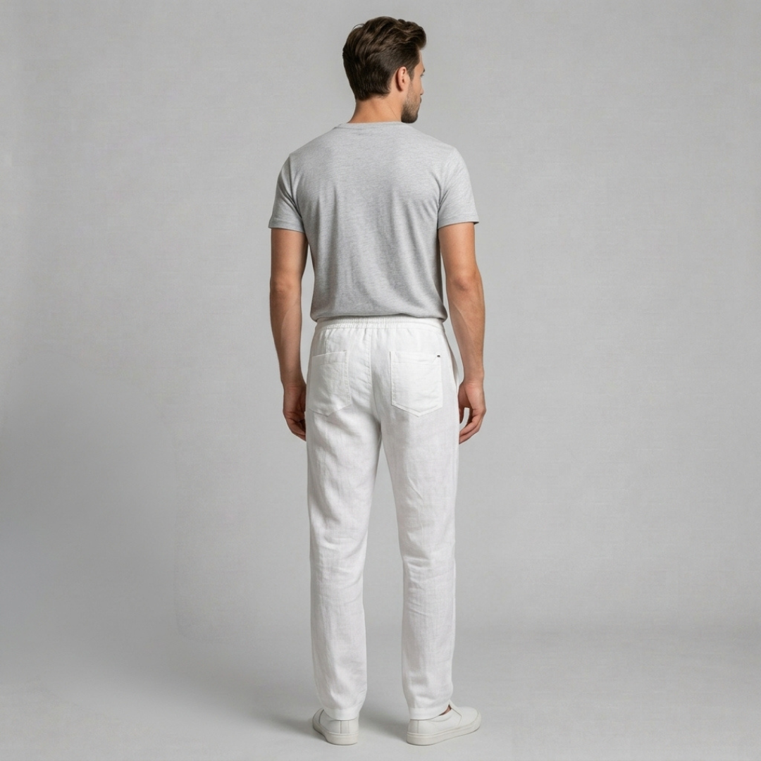 Ksawery - Lekkie lniane spodnie męskie