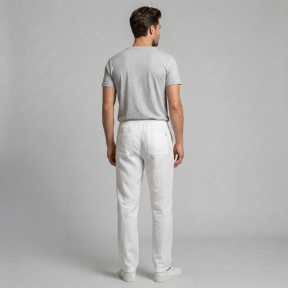 Ksawery - Lekkie lniane spodnie męskie