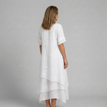 Bogumiła - Elegancka sukienka warstwowa