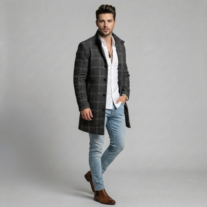 Oskar - Elegancki męski płaszcz o nowoczesnym stylu
