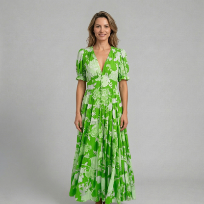 Elina - Elegancka sukienka maxi w kwiaty