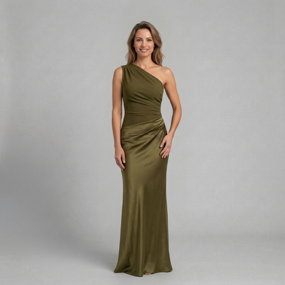 Elara - Elegancka asymetryczna sukienka maxi