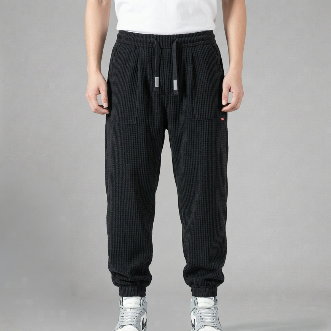 Miłosz - Wygodne spodnie dresowe prążkowane