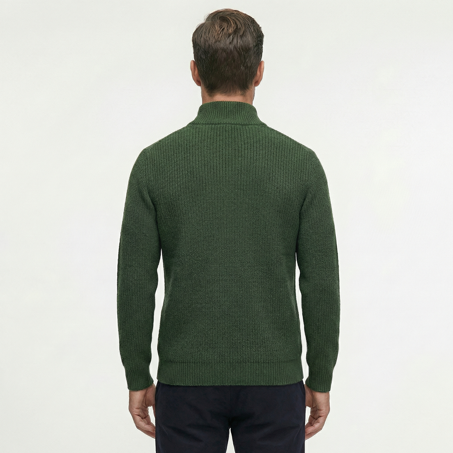 Luksusowy Sweter Męski z Półgolfem i Zamkiem | Styl Smart Casual