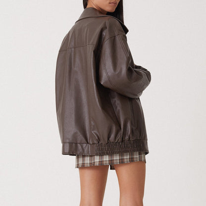 Ewa women's spring jacket with a loose fit for everyday wear, featuring a stylish design and comfortable fabric. 3
