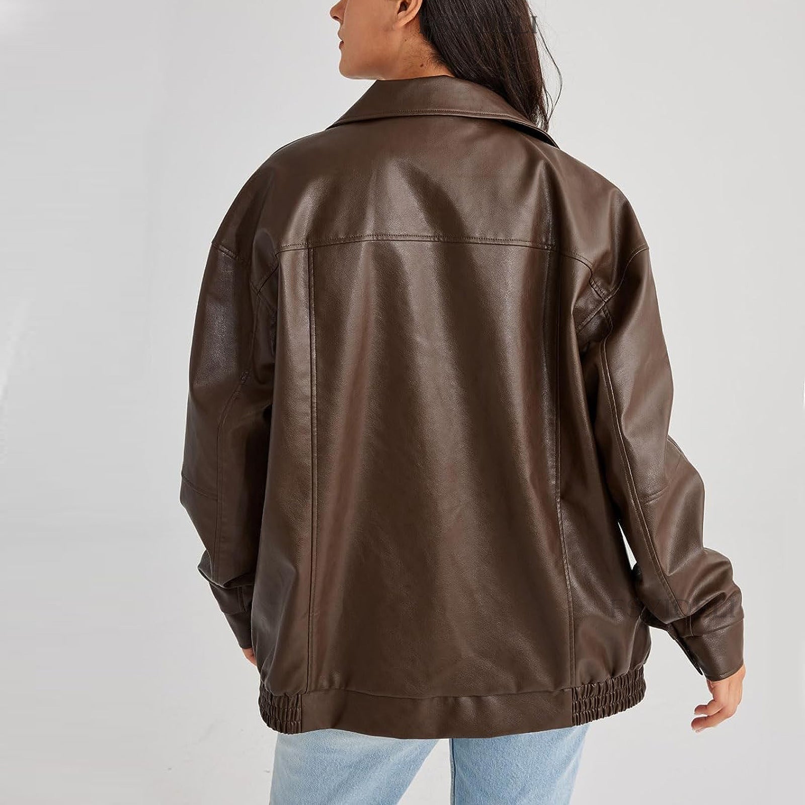 Ewa women's spring jacket with a loose fit for everyday wear, featuring a stylish design and comfortable fabric. 4