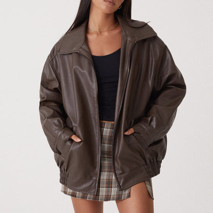 Ewa women's spring jacket with a loose fit for everyday wear, featuring a stylish design and comfortable fabric. 5
