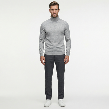Luksusowy Dopasowany Golf Męski | Elegancki Sweter