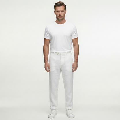 Luksusowe lniane spodnie męskie | Lekkość i komfort w stylu smart-casual