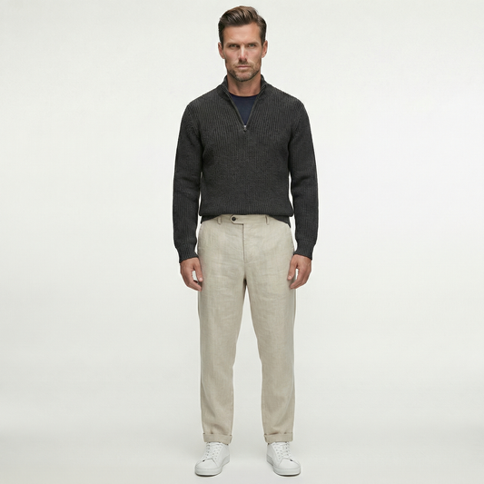 Luksusowe lniane spodnie męskie | Lekkość i komfort w stylu smart-casual