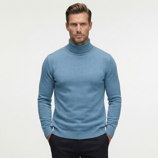 Luksusowy Dopasowany Golf Męski | Elegancki Sweter
