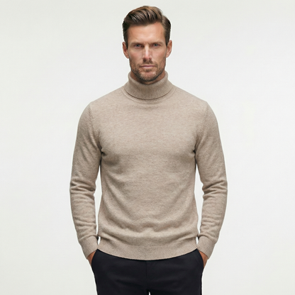 Luksusowy Dopasowany Golf Męski | Elegancki Sweter