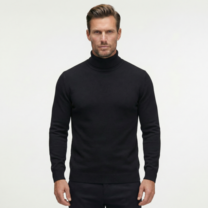 Luksusowy Dopasowany Golf Męski | Elegancki Sweter