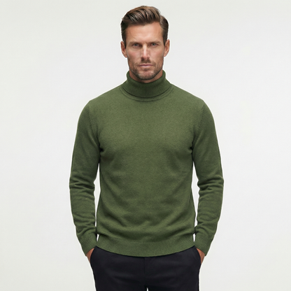 Luksusowy Dopasowany Golf Męski | Elegancki Sweter