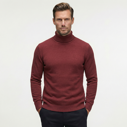 Luksusowy Dopasowany Golf Męski | Elegancki Sweter