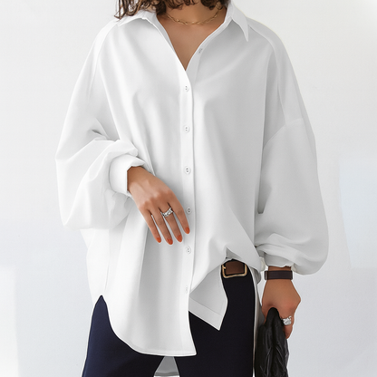 Ania - Elegancka Bluzka Damska Oversize o Wszechstronnym Kroju