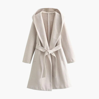 Celina | Trenchcoat met capuchon en ceintuur