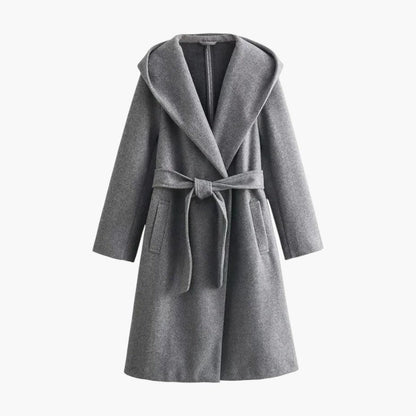 Celina | Trenchcoat met capuchon en ceintuur