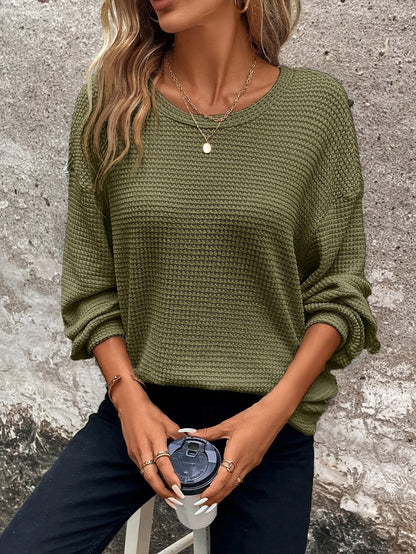 Ella | Sweter z waflem strukturalnym