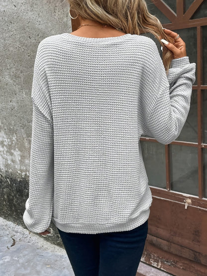 Ella | Sweter z waflem strukturalnym