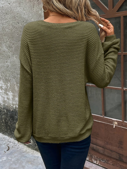 Ella | Sweter z waflem strukturalnym