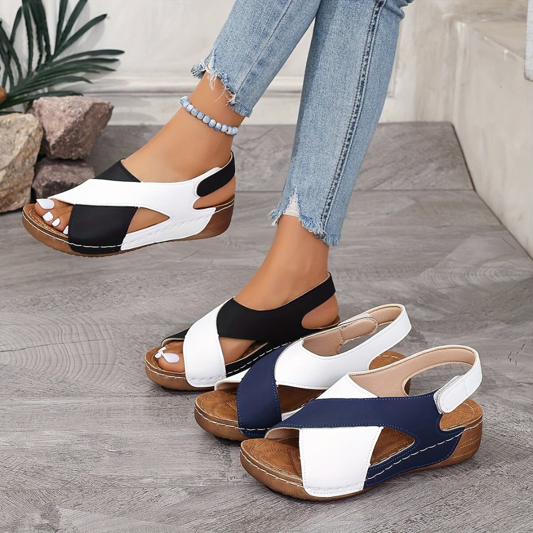 Fiona | Sandały na platformie z otwartym noskiem