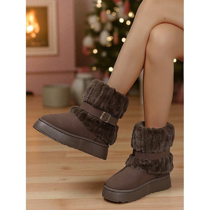 Hania | Zimowe buty z futerkowym kołnierzem
