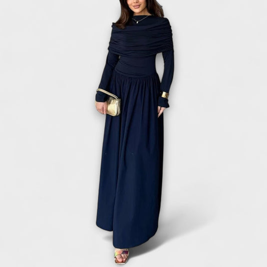 Hanna | Elegancka sukienka maxi z plisowaniem