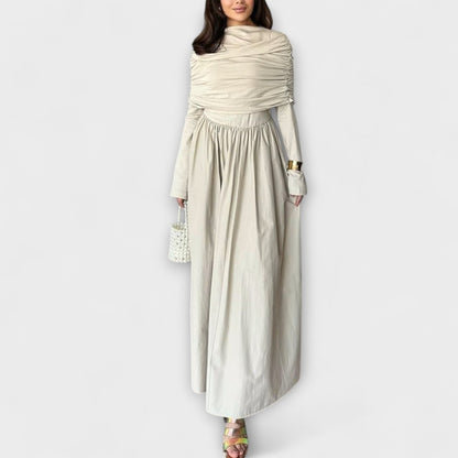 Hanna | Elegante geplooide maxi-jurk