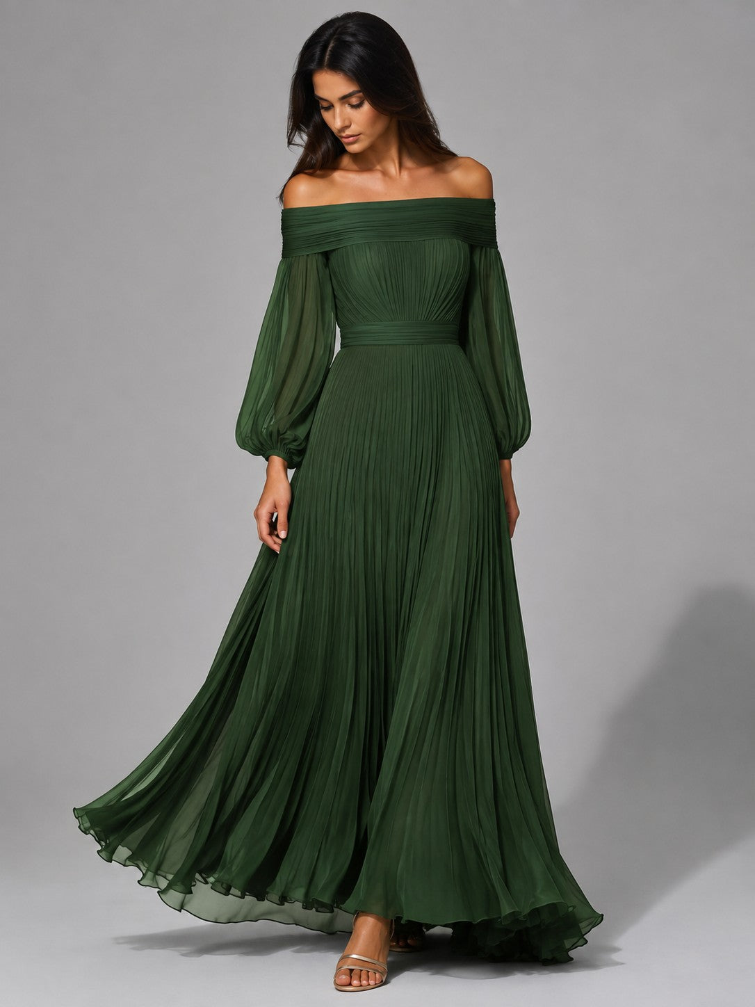 Hanna | Maxi-jurk met blote schouders