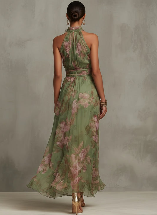 Iza | Maxi-jurk met halterstrik