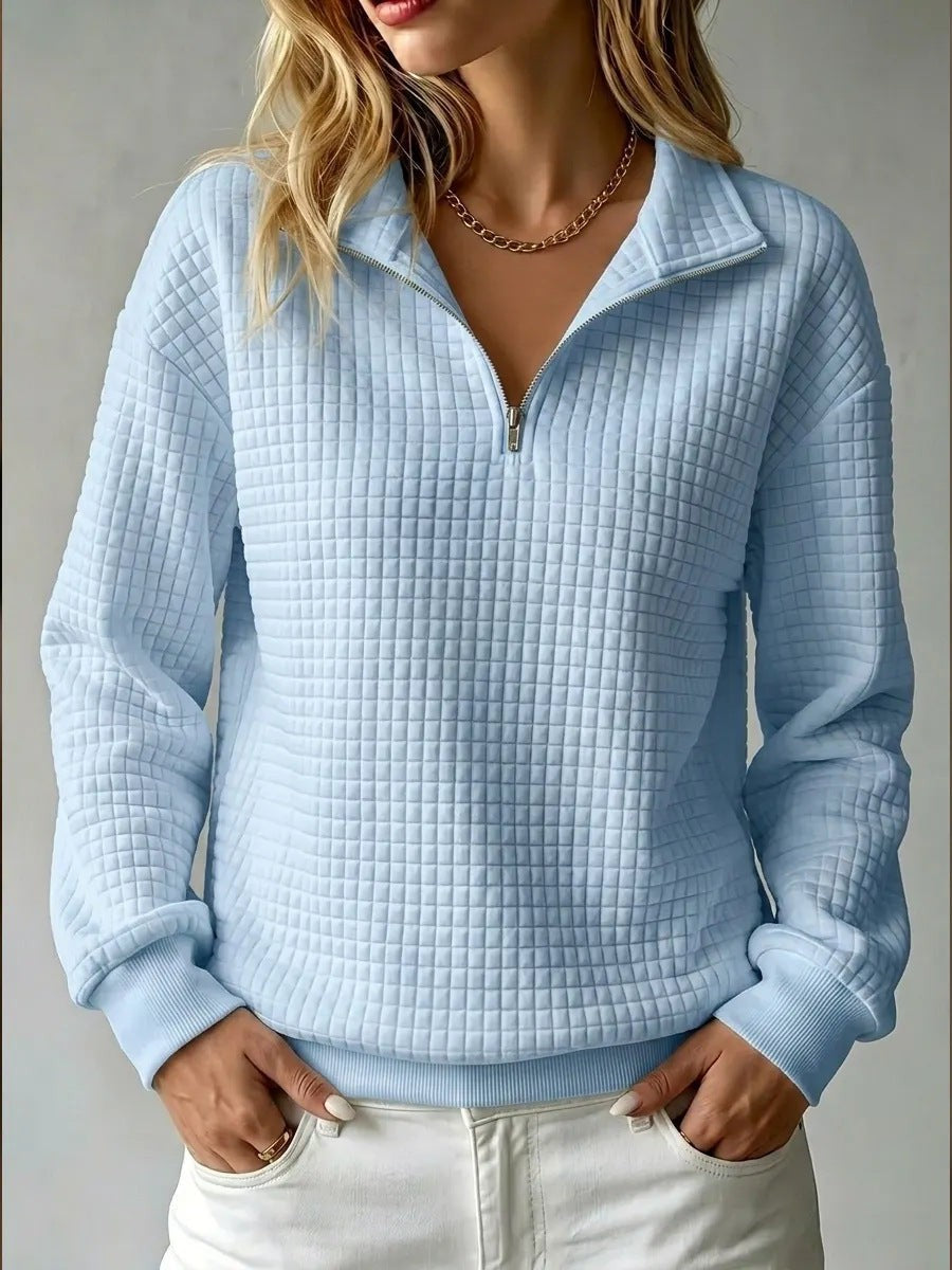 Izabela | Bluza pikowana z zamkiem